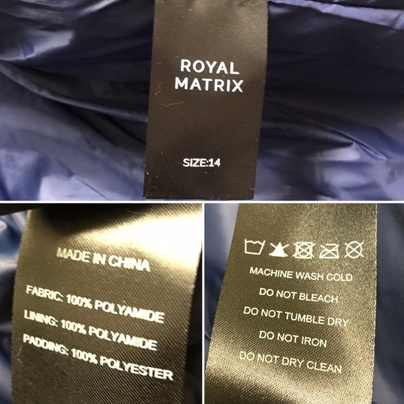 ROYAL MATRIX Quilted Lightweight Packable Zip Up Puffer Jacket Coat NWT - Picture 4 of 7